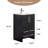 24 Inch Modern Black  Free-Standing Single Bathroom Vanity With Ceramic Top