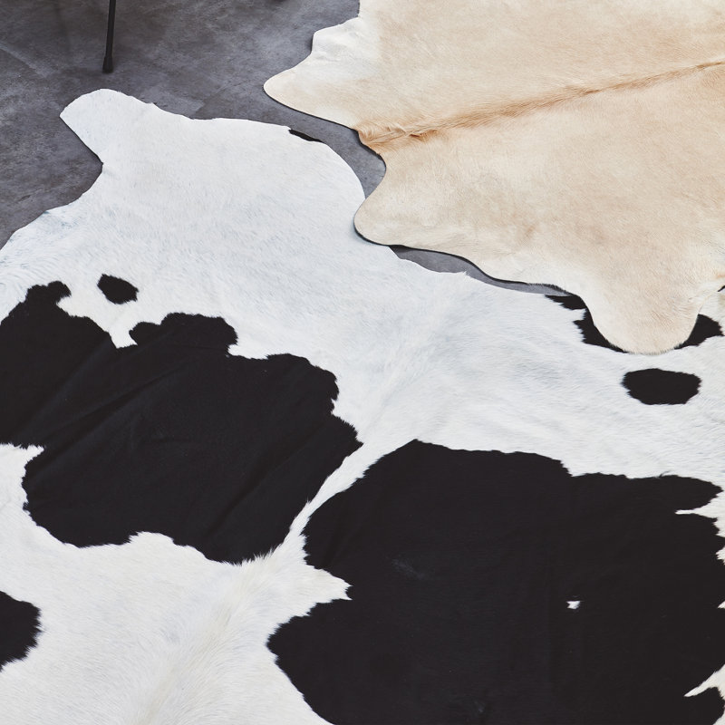 Cindy Animal Print Cowhide Hand Woven 180cm X 240cm Area Rug