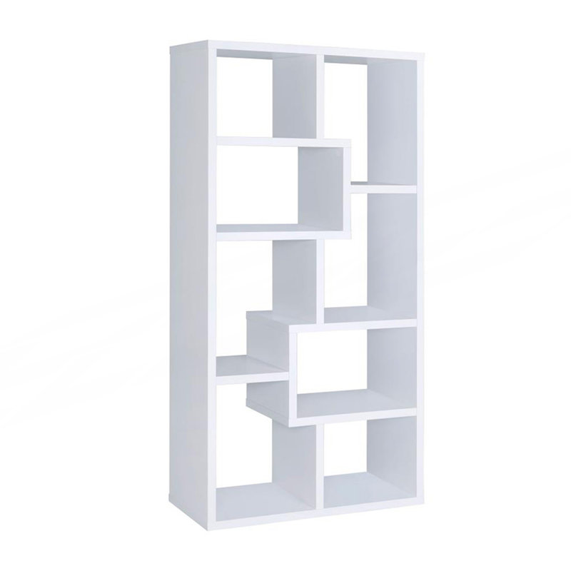 Bibliothèque multiple géométrique rectangulaire à 10 tablettes
