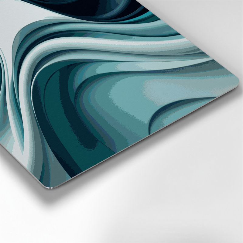 Gradient Abstract 50 Blue Metal Wall Art