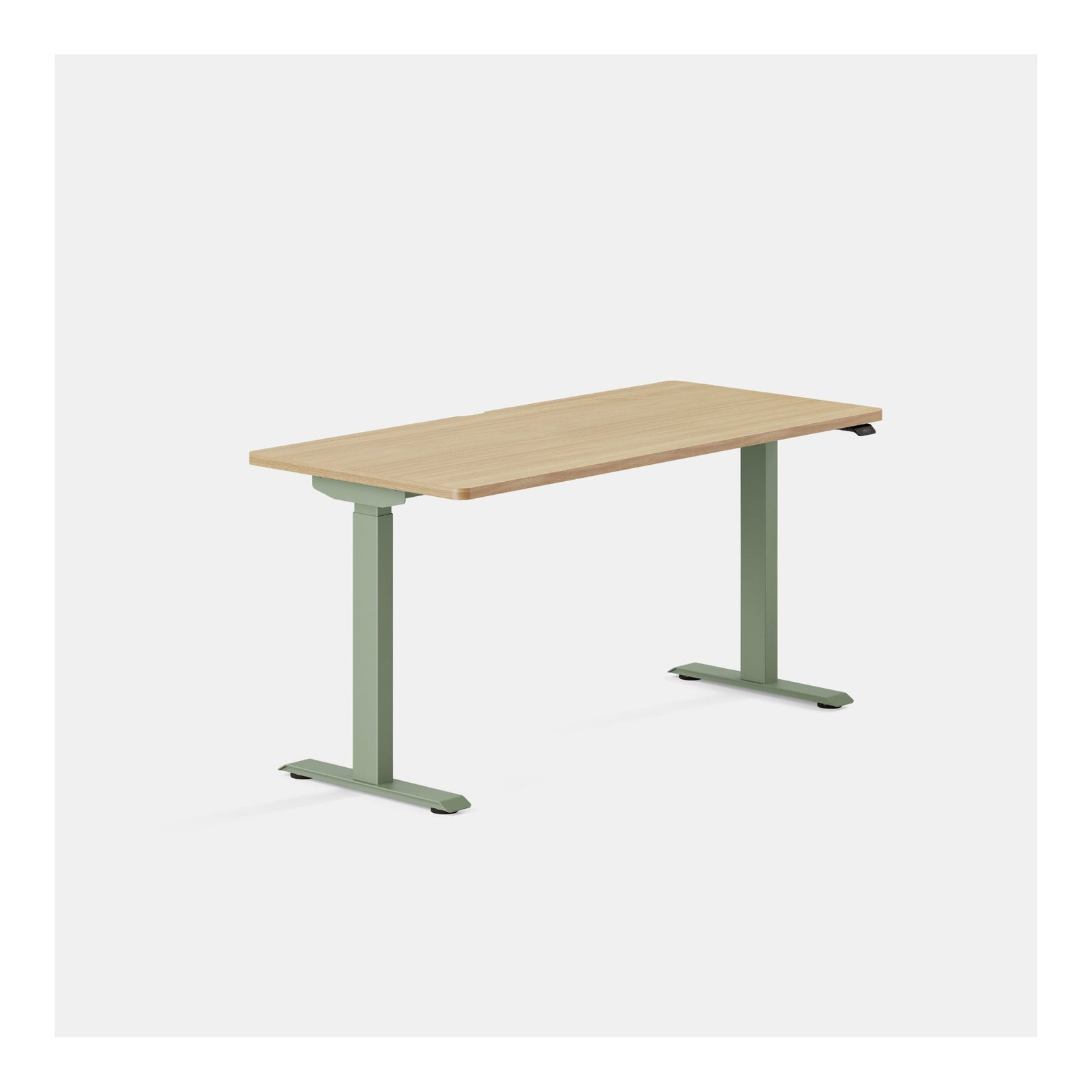 Duo Standing Desk, 47.3" H x 58" W x 27" D, Woodgrain, Sage