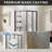 36 in.D x 36 in. W x 72 in. H Corner Shower Enclosure, Double Sliding Shower Enclosure with 1/5" Clear Tempered Glass, Sliding Opening Corner Shower Doors in Matte Black Finish