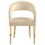 Chaise rembourrée avec accoudoirs (ensemble de 2)