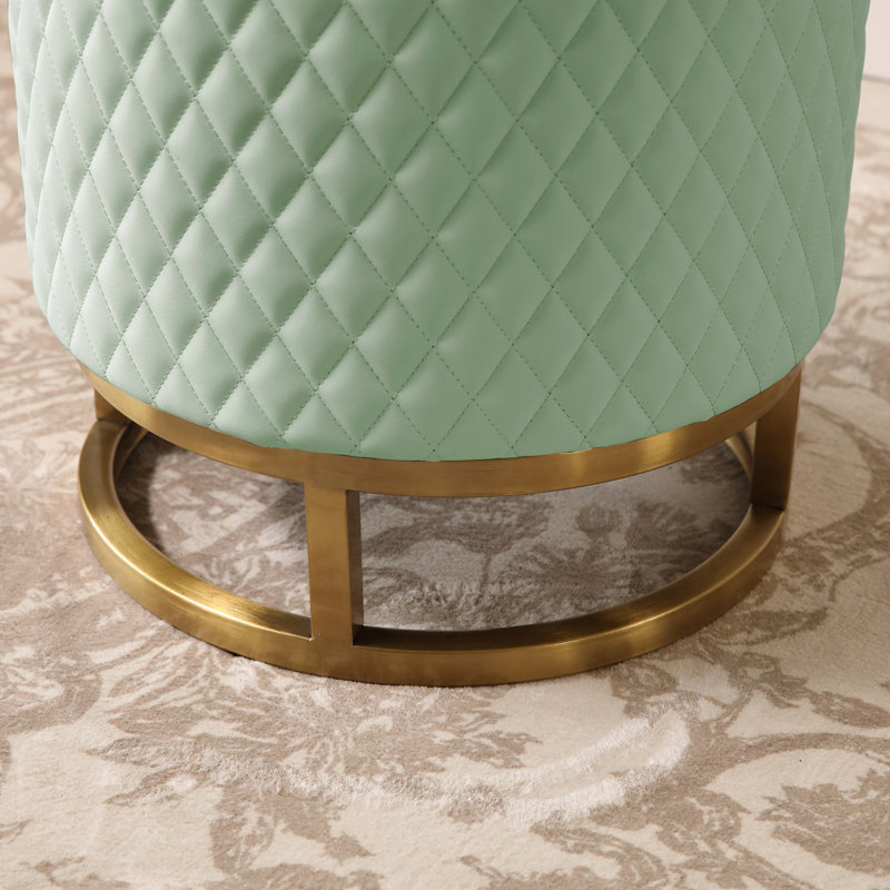 Essica Solid Wood Accent Stool, Green