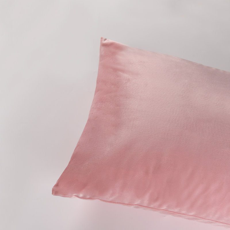 Full Body Pillow With Velvet Cover Supportive Body Pillow For Sleeping, Pink