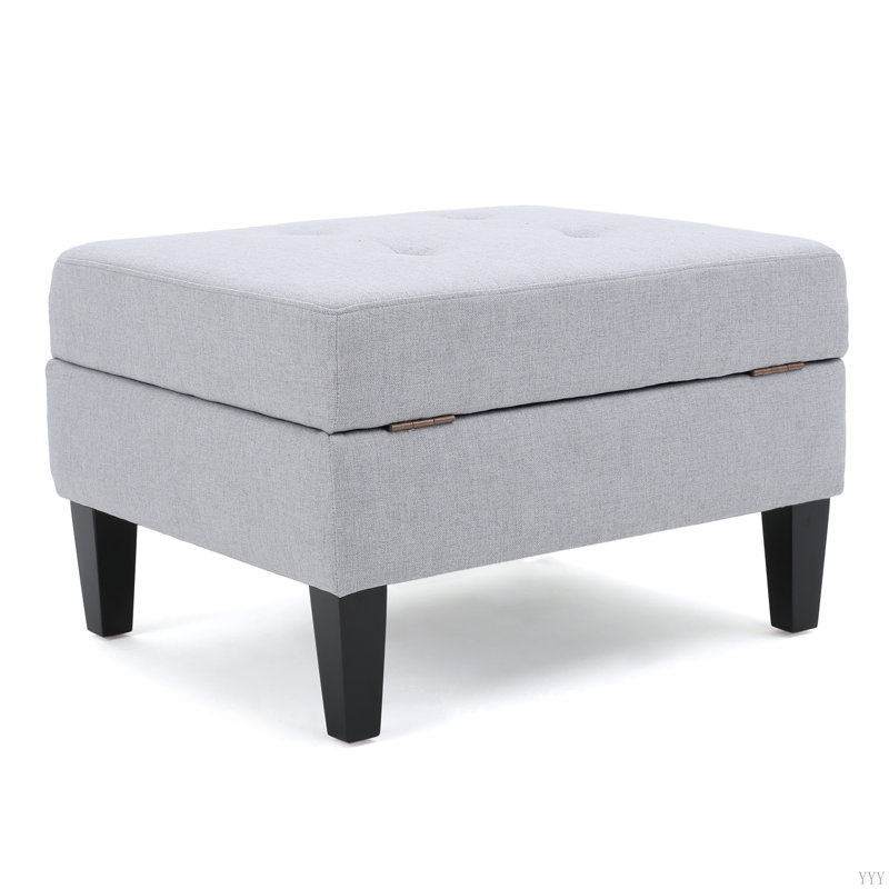 OTTOMAN DE RANGEMENT, Gris clair