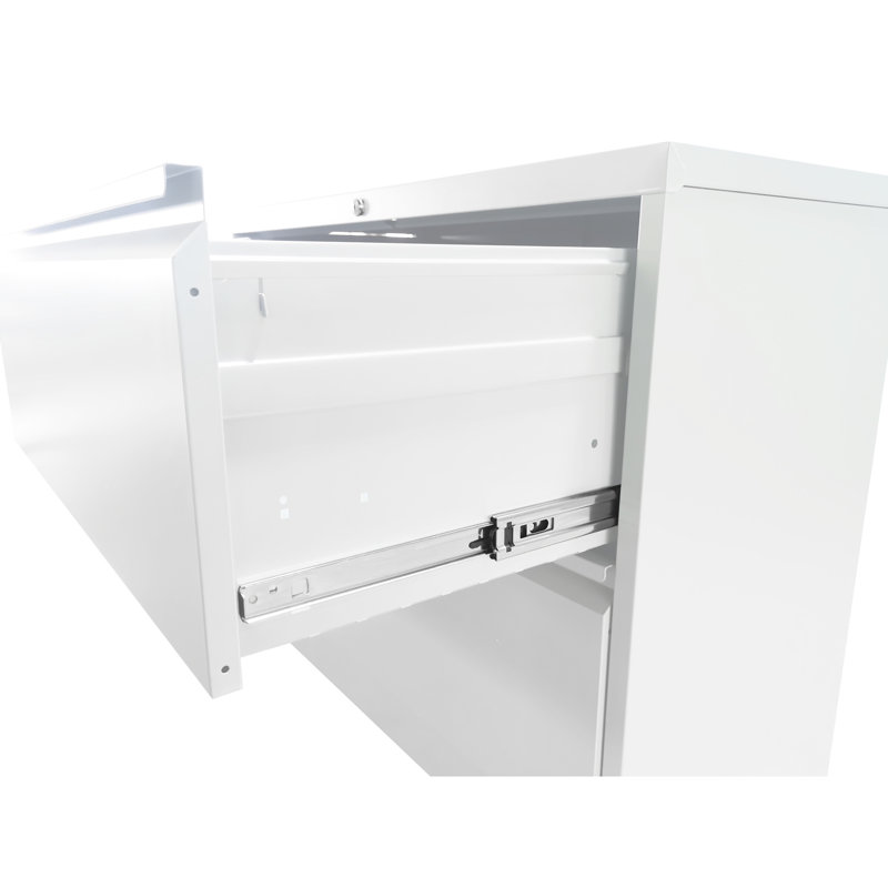 Metal 3 File Cabinet, White With Locking System, For Home Office, Accommodates Legal/Letter/A4/F4 Size Files, Robust & Stylish 3 Drawer Cabinet Office Use, Stores Legal/A4/F4 Documents, Dependable