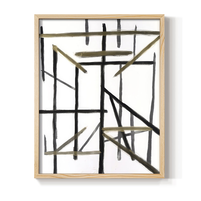 Edifice II Framed Print - Solid Wood, 30" H x 24" W, Natural