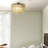 Aslak Tiered Antique Bronze Capiz Flush Mount Ceiling Light with Shell Accents-1613347185