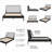 Mid-Century Modern Boho Spindle Platform Bed with 46.5" Tall Headboard,   Solid Bamboo Wood Bed Frame with Wooden Slats & Metal Support, No Box Spring Needed, Black, Queen-836782399-836782397