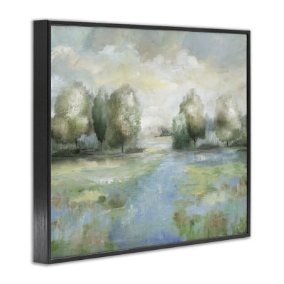 Abstrait abstrait de ruisseau de prairie, encadré par Nan