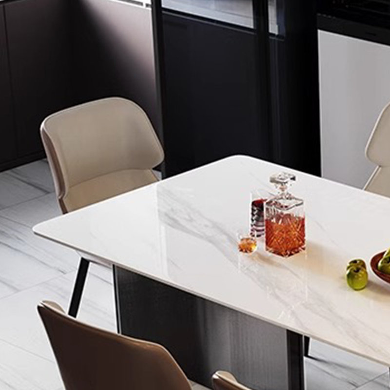 Minimalist Rock Slab Dining Table, 29.52"H x 62.99"L x 35.43"W