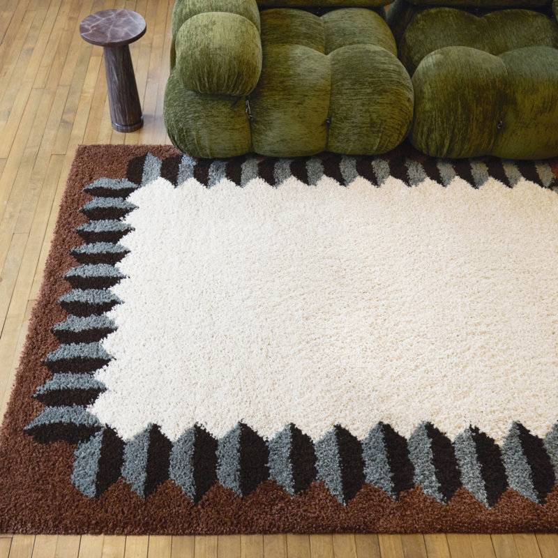 Tapis crème Jayvion, Rectangle 7 pi 10,5 po x 10 pi 0,1 po