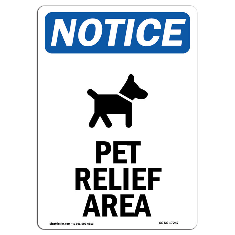 Pet Relief Area Sign