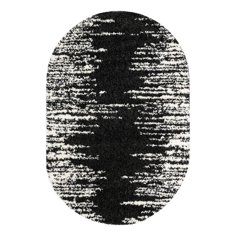 Knupp Abstract Indoor Rug, Oval 5'3" x 8'