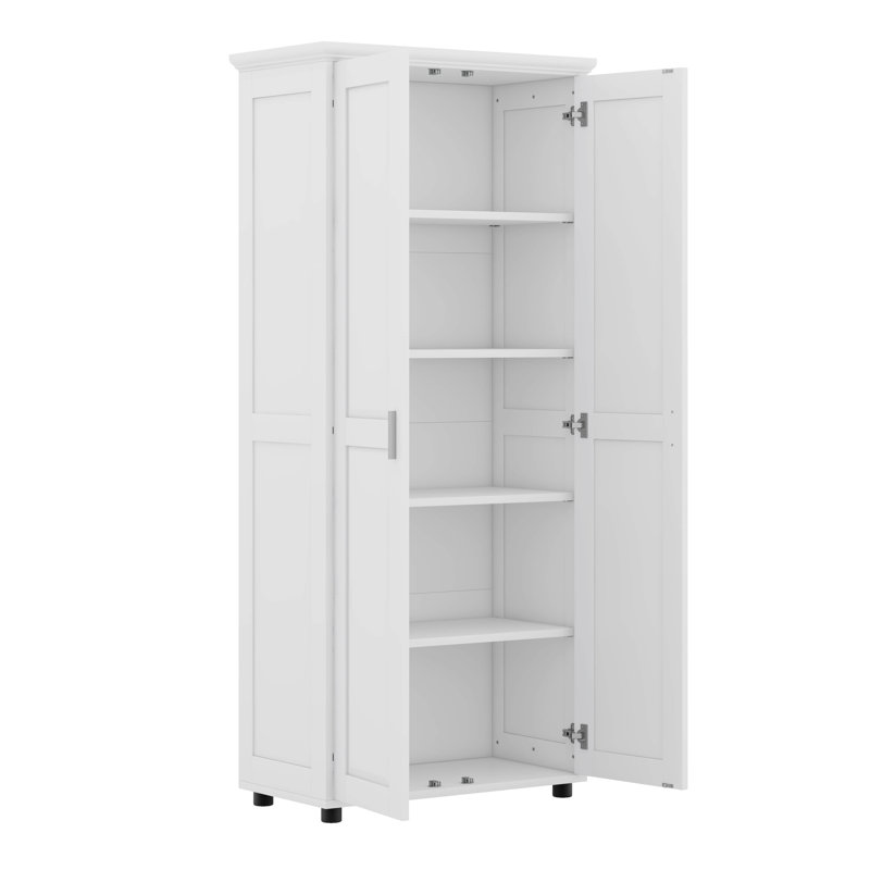 Armoire de rangement avec deux portes pour salle de bain, bureau, tablette réglable