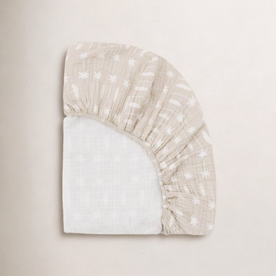 Beach Bum Muslin Midi Crib Sheet