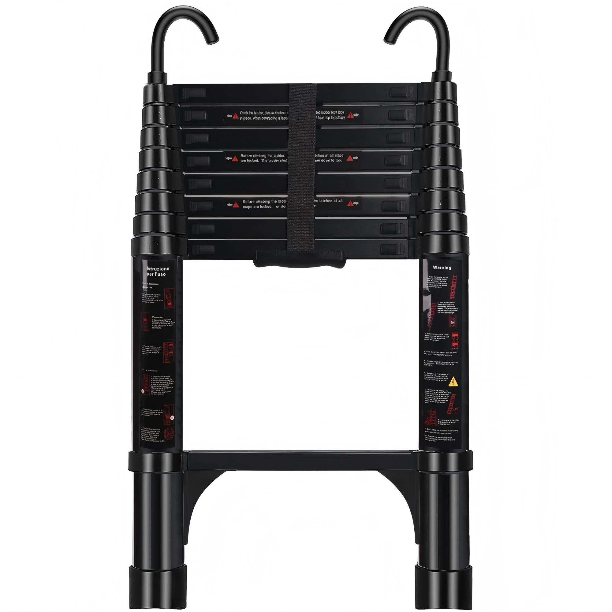 Wrought Studio Telescoping Ladder Aluminum Telescopic Ladder With Hooks ...