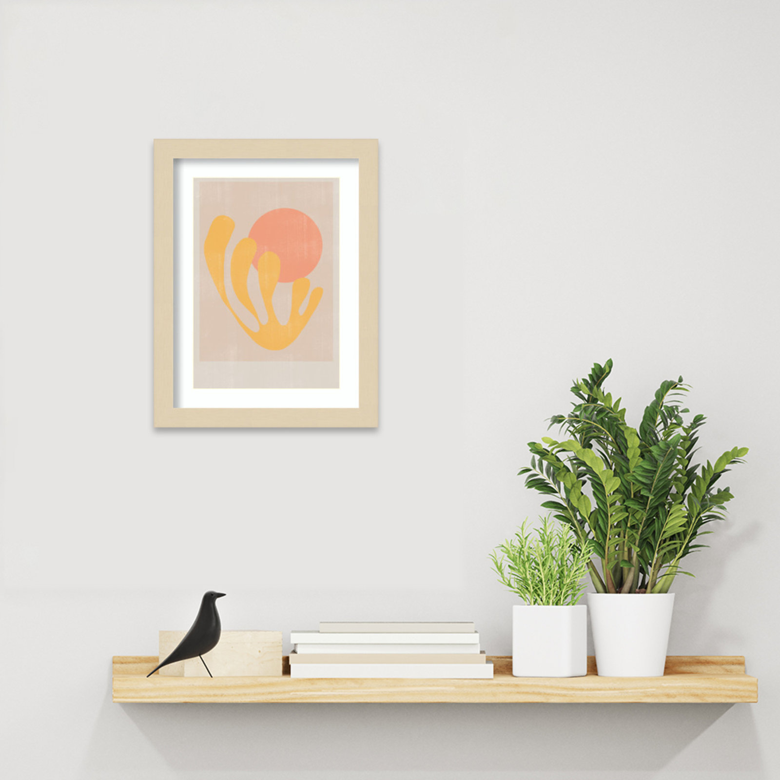 Giese "Modern Plant No. 2" Print, Brown, 13" H x 10" W