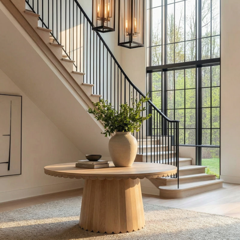 Lane Round Solid Oak Dining Table