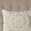 Ensemble d'édredon touffeté médaillon taupe-113361552