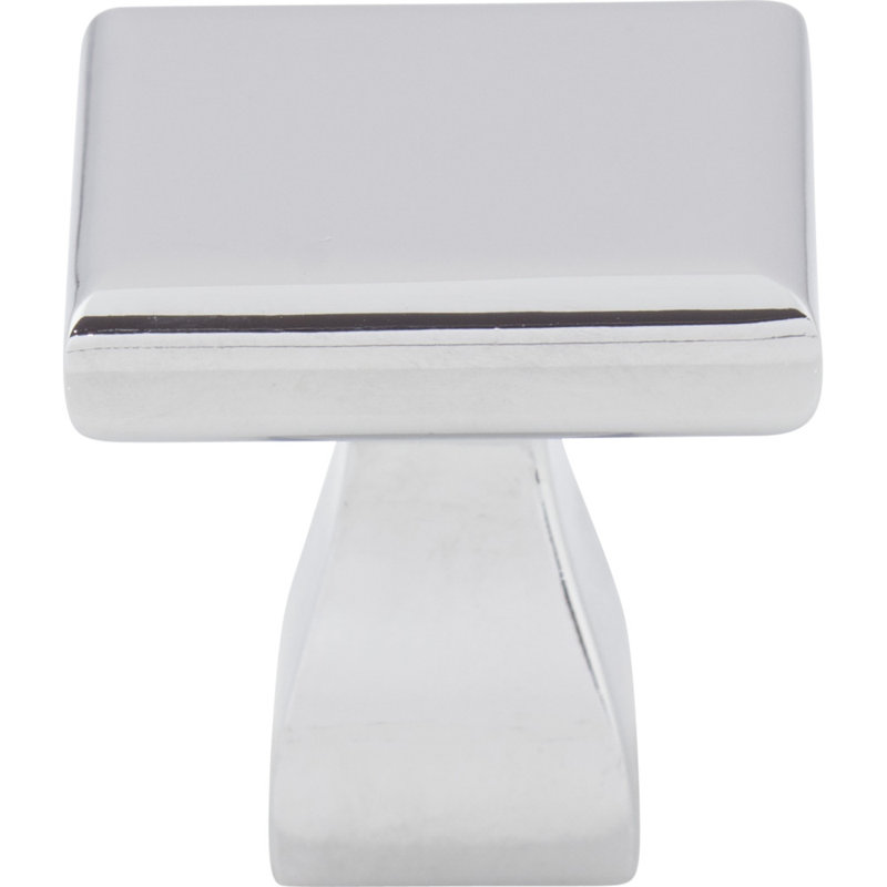 Hadly 1" Length Square Knob, Polished Chrome