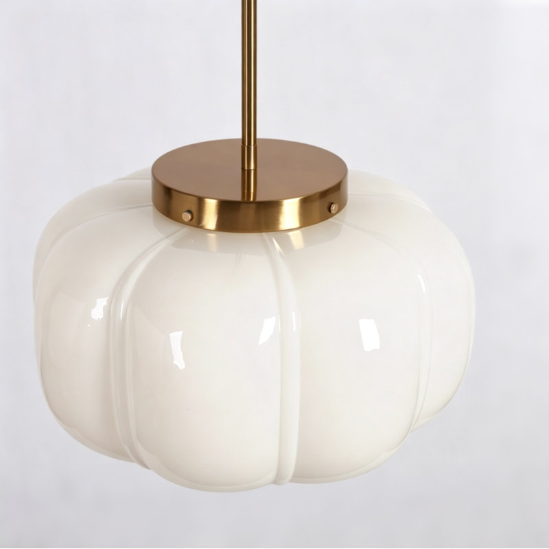 Luminaire suspendu tambour 1 lumière, Crémeux
