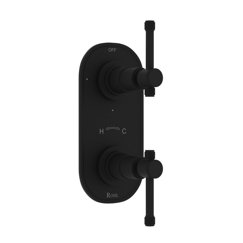 Campo™ 1/2" Thermostatic Trim with Diverter, Noir mat