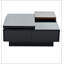 Table basse rectangulaire avec plateau et tablette en bois manufacturé