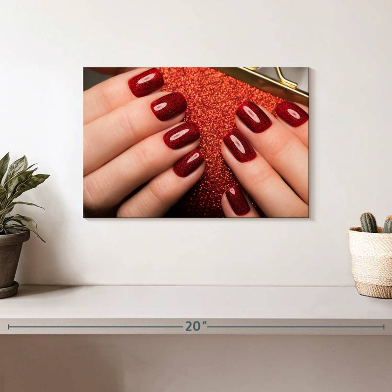 Shuttleworth Holiday Red Nails, 8" H x 12" W