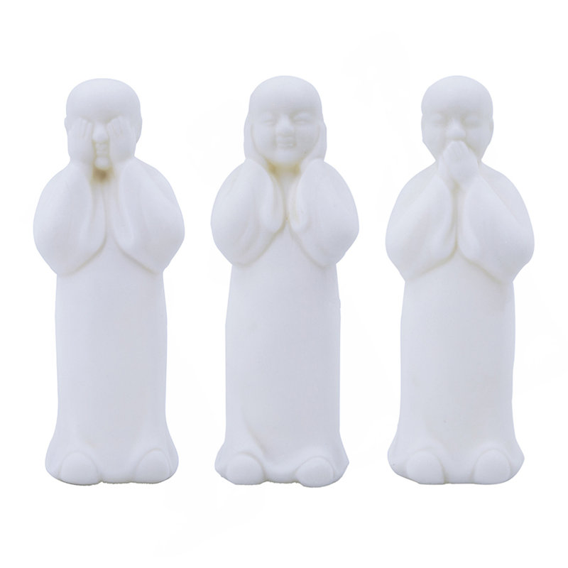 S/3 3.5X3x9.8" Standing Monks