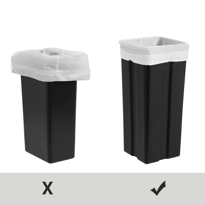 Polyethylene Plastic Bin Bags - 45 Count