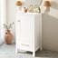 Meuble-lavabo autoportant de 18 po avec lavabo en céramique, 1 porte à fermeture en douceur, 1 tiroir divisé et patins réglables-276756968-276756969