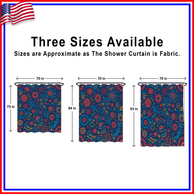 Rideaux de douche Floral, 70in W x 72in H