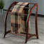 Porte-serviettes sur pied en bois