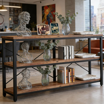 Console Table,3-Tier Hall Storage Shelf,Sofa Table