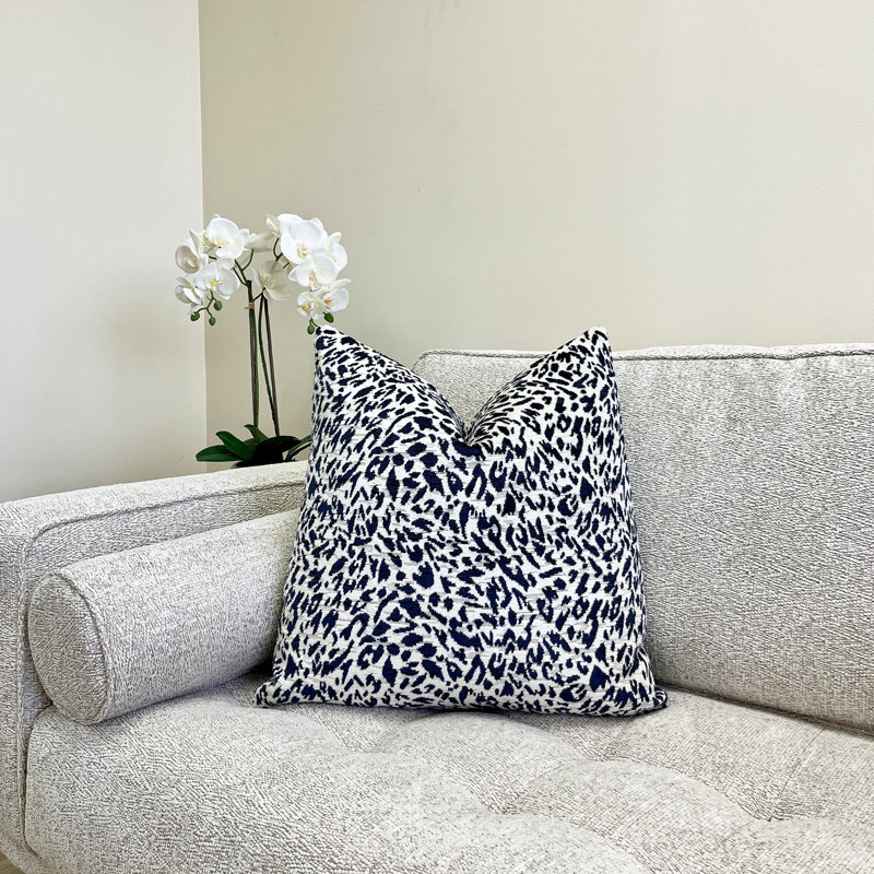 Housse de coussin en velours Abstract, Marine, H 20 po x l 20 po