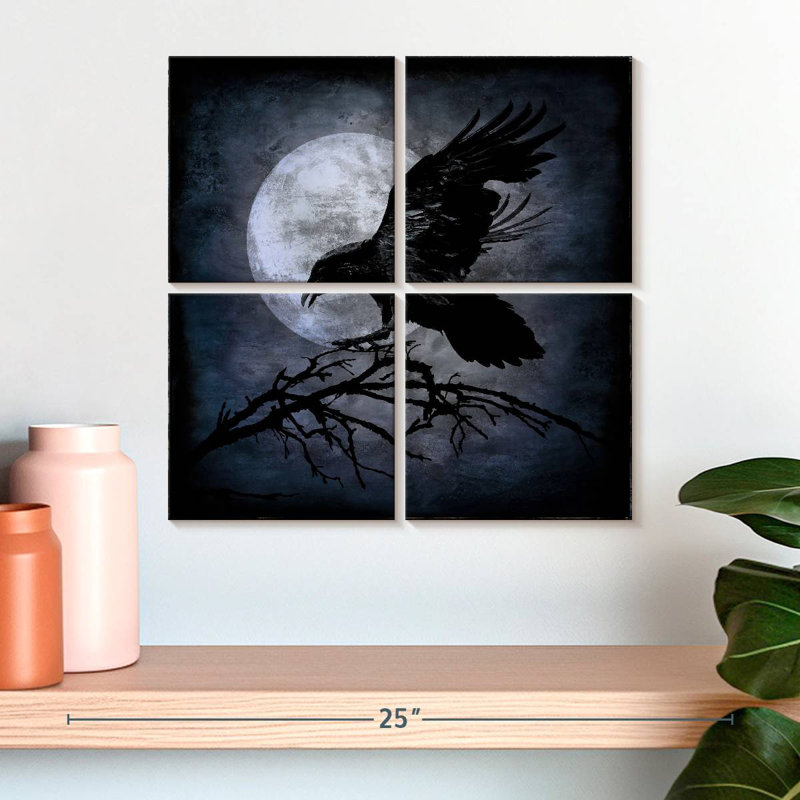 Kelan Moonlight Crow, 18" H x 18" W