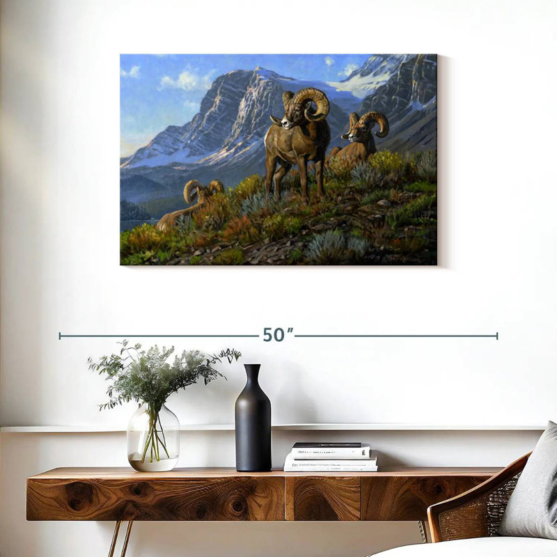 Rams, 24" H x 36" W