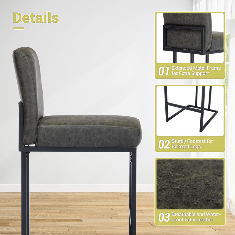 Counter Stool, Grey, 1
