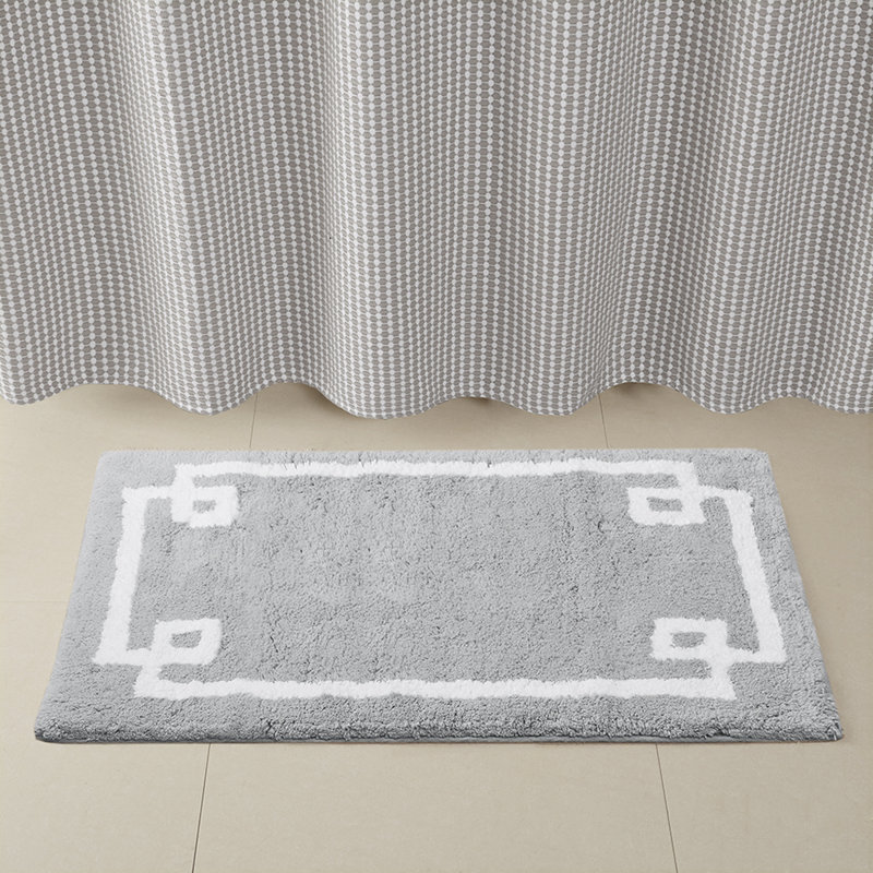 Tapis pour salle de bain Makiba, L 20 po x L 30 po, Gris