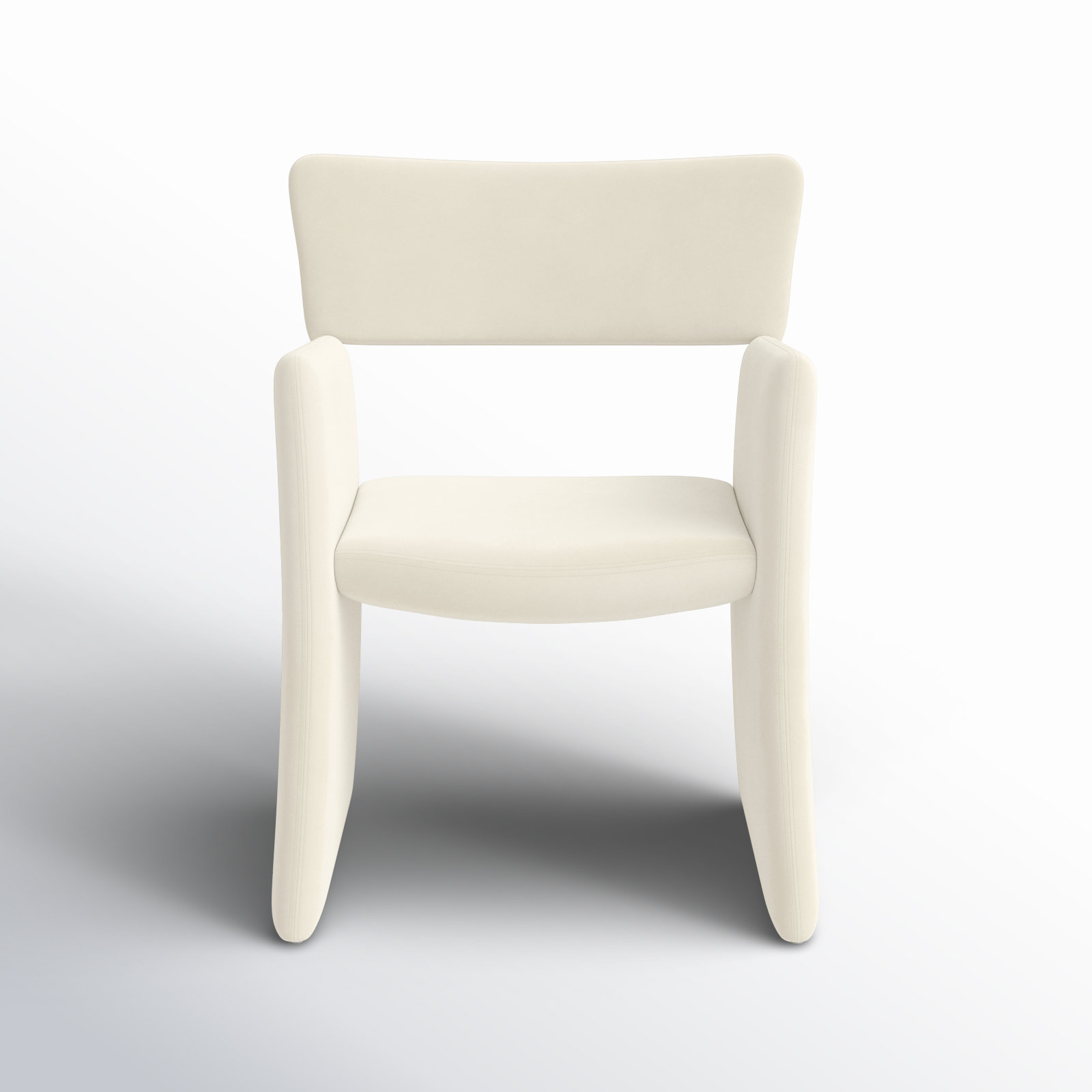 Fauna Velvet Side Chair, Cream