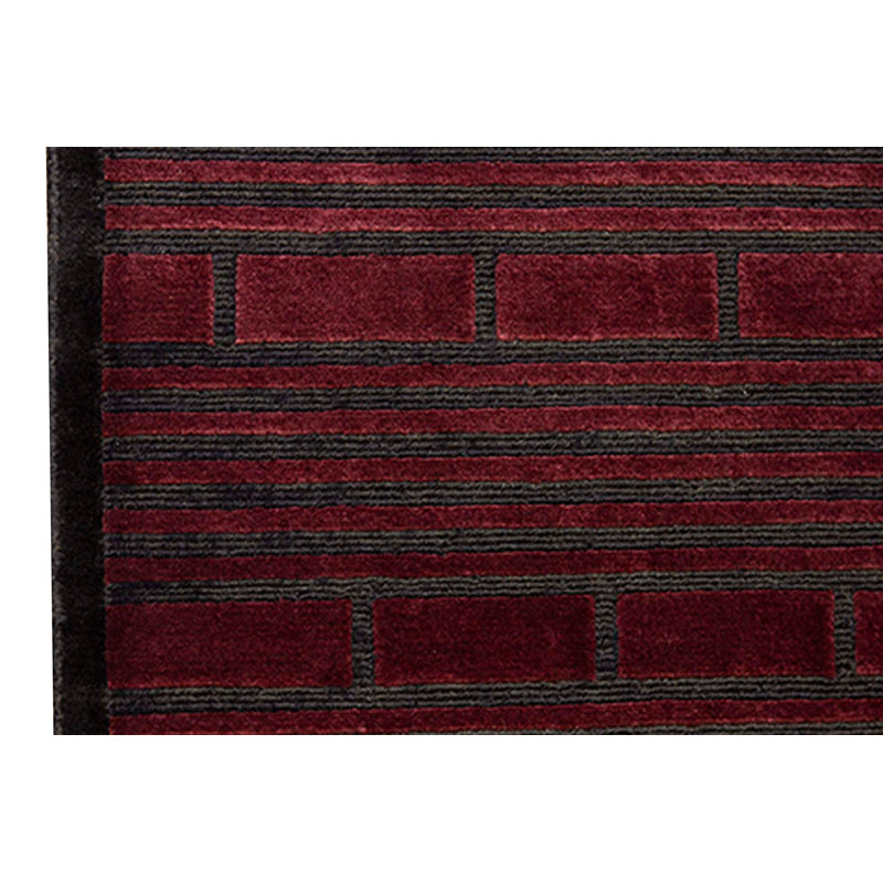 Tapis noir et vin de haute qualité noué à la main