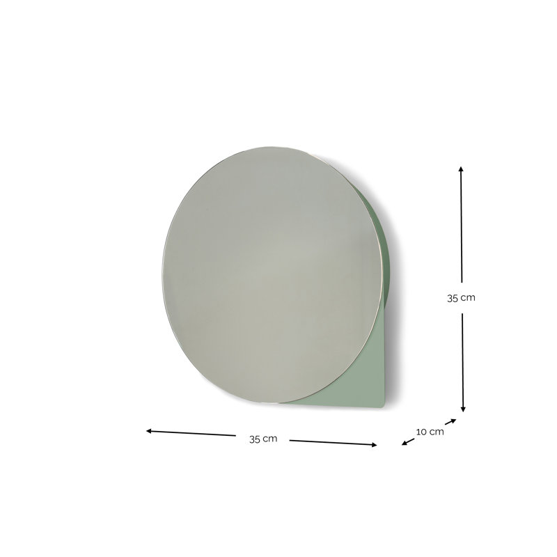 Spinder X BUDDE Steel Mirror, Green, 35 cm H x 35 cm W