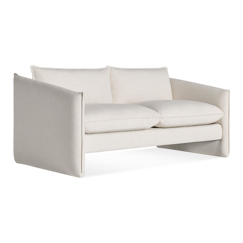 Softmore Sofa, 34" H x 74" W x 40" D, Sylvan Bone Polyester Blend Polyester