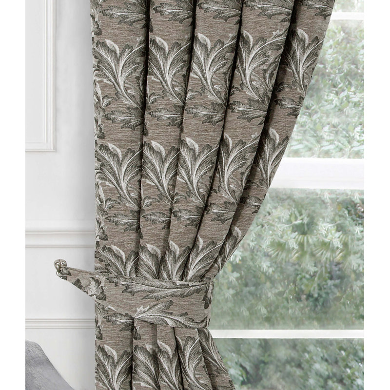 Kaia Room Darkening CURTAINS Pair, 114 W x 137 D cm, Natural