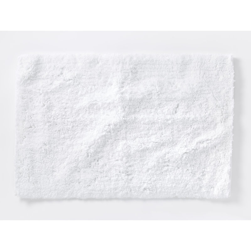 Tapis pour salle de bain à poils longs, Blanc alpin, L 50 po x l 30 po