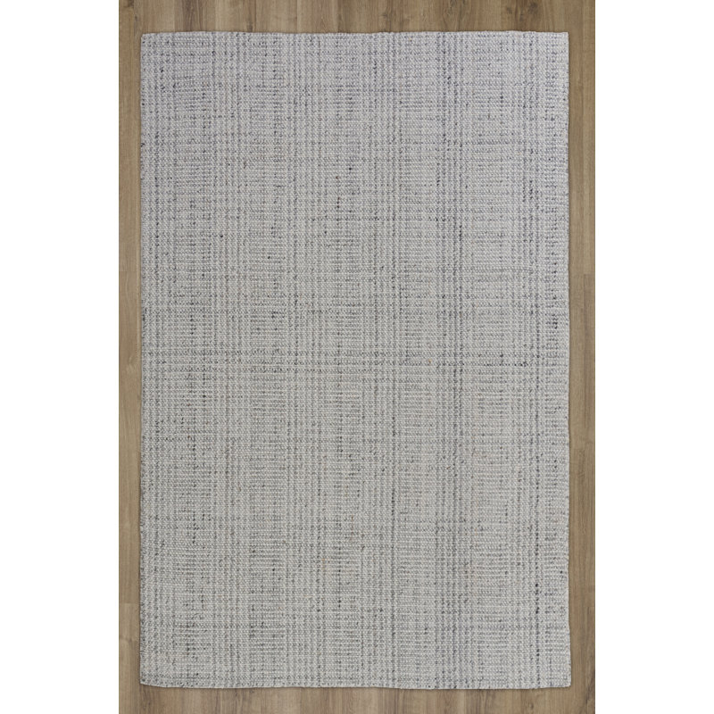 Tapis 100% polyester tissé à la main, Gris, 5' x 7'6"