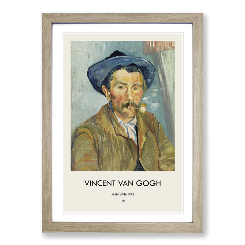 The Pipe Smoker by Vincent Van Gogh - Picture Frame Painting, Oak Framed, 48cm H x 36cm W x 2cm D