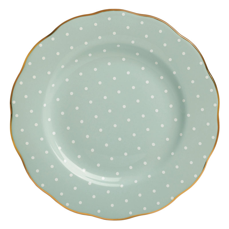 Assiette à salade ou à dessert en porcelaine de 8,1 po Royal Albert Polka Rose
